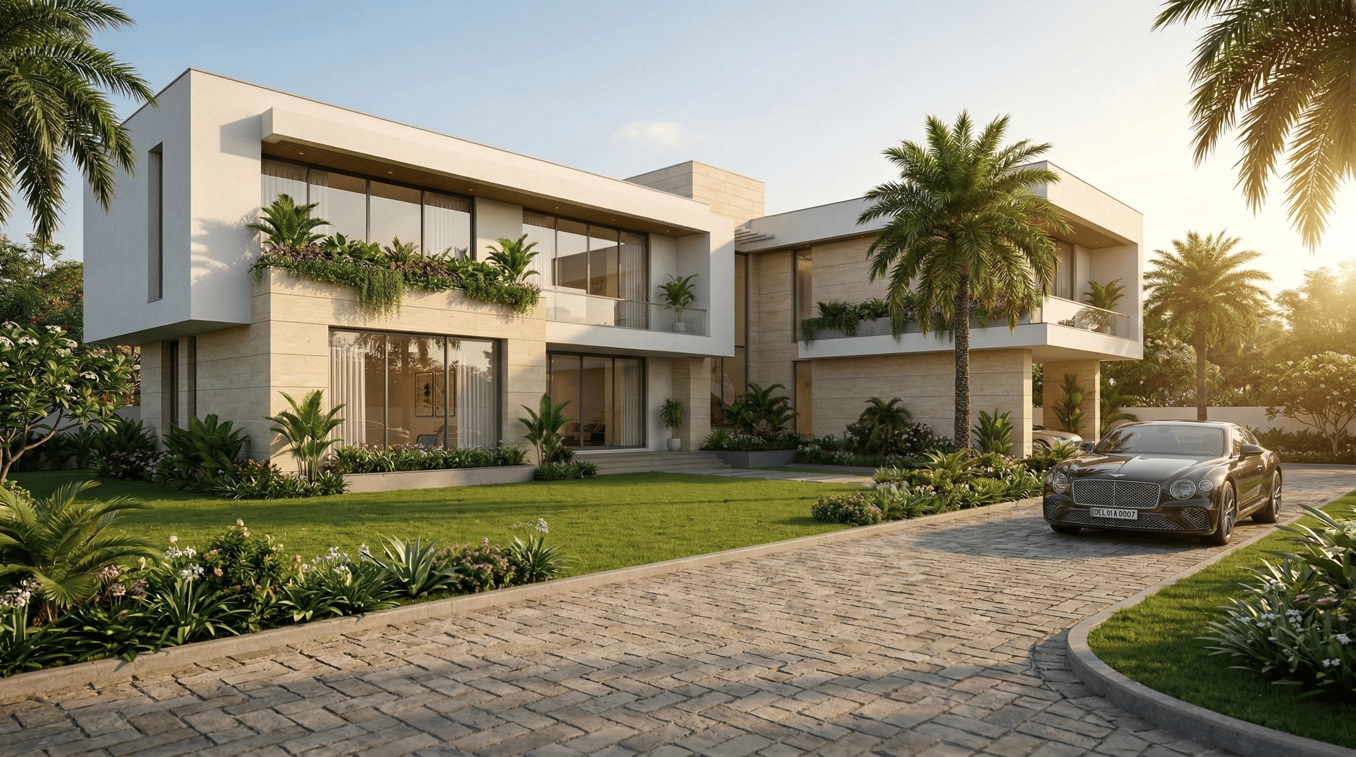 Modern residential skyline